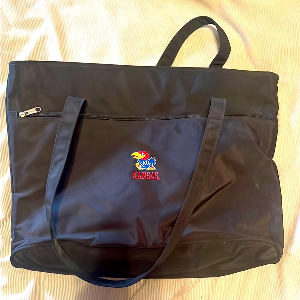 Black Kansas Jayhawks Tote Bag